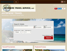 Tablet Screenshot of anywhere-travel.net